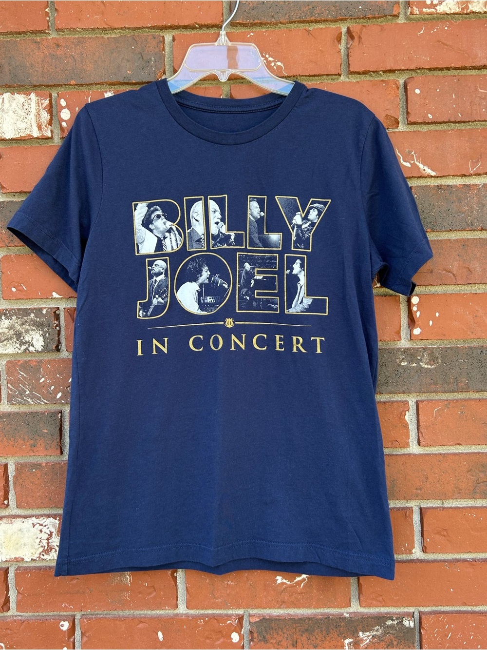 Billy Joel 2022 Tour Shirt Graphic Band Tee Navy Blue Small Medium Unisex